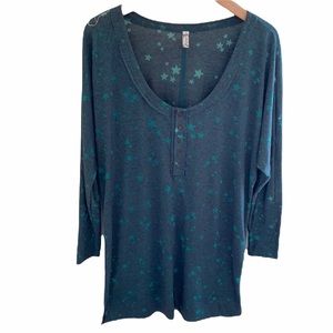 Free People “Intimately” Star Print Henley